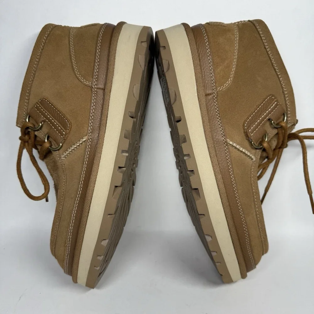 NEW UGG Men's Size 10 Brown Tan Suede Leather Hayden Mod Chukka Boots Lace‎ Up